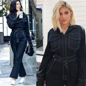 NWOT Orseund Iris Work Wear Belted Jumpsuit In Black Size Small Overalls Kylie